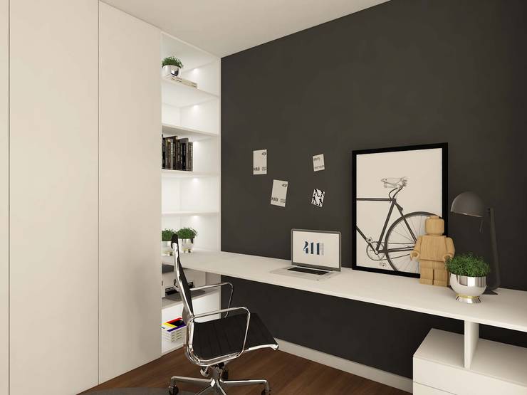 Closet com escritório 411 - Design e Arquitectura de Interiores Escritórios modernos homeoffice, escritório, closet