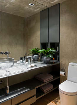 Vila Leopoldina Loft: Banheiros modernos por DIEGO REVOLLO ARQUITETURA S/S LTDA.