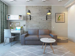 Salas de estar escandinavas por Ekaterina Donde Design