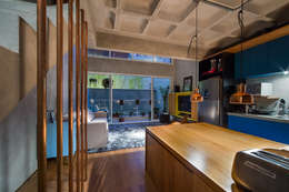 apto cobre/blue: Cozinhas modernas por Casa100 Arquitetura
