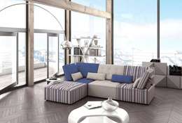 ห้องนั่งเล่น by MUEBLES OYAGA