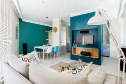 Salas de estar escandinavas por Ayuko Studio 