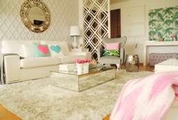 Pedaço de sol! - Decoração de sala de estar e jantar: Salas de estar modernas por White Glam