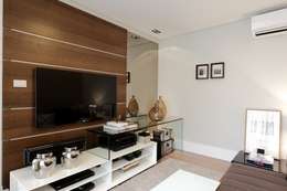 Salas multimedia de estilo moderno por criarprojetos | ARQUITETURA . INTERIORES . ENGENHARIA
