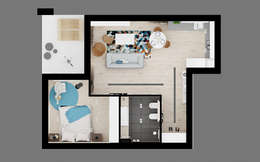 60 Quadratmeter Wohnung mit belebendem Interieur 60 Quadratmeter Wohnung mit belebendem Interieur