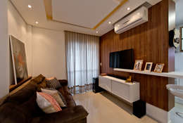 Sala de Estar: Salas de estar industriais por Mendonça Pinheiro Interiores