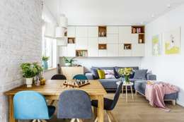 Salas de estilo escandinavo por Saje Architekci Joanna Morkowska-Saj
