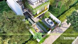 Biệt thự hiện đại 10 x 20m:  Nhà by UK DESIGN STUDIO - KIẾN TRÚC UK