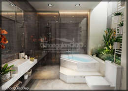 WC:  Phòng tắm by Công ty cổ phần đầu tư xây dựng Không Gian Đẹp 