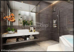 WC:  Phòng tắm by Công ty cổ phần đầu tư xây dựng Không Gian Đẹp 
