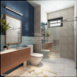 WC:  Phòng tắm by Công ty cổ phần đầu tư xây dựng Không Gian Đẹp 