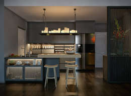 Masteri Thao Dien Apt.: Nhà bếp by BROS.studio
