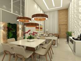 Residência R&D: Salas de jantar modernas por Juliana Azanha | Arquitetura e Interiores
