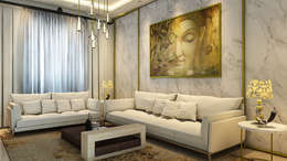 : minimalistic Living room by MAD DESIGN