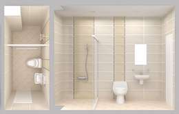 Thiết Kế Nhà Ống 2 Tầng 50m2 Với Chi Phí Tiết Kiệm 500 Triệu:  Phòng tắm by Công ty TNHH Xây Dựng TM – DV Song Phát