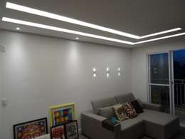 Sala Apartamento no Taquaral: Salas de estar modernas por Ambiento Arquitetura
