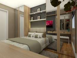 Dormitório casal: Quartos  por TREVISO Studio Arquitetura e Interiores