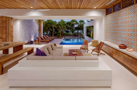 Tropical style living room ideas & inspiration | homify Casa Xixim: tropical Living room by Specht Architects