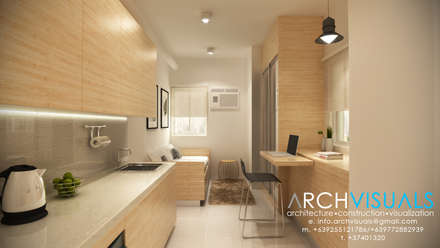 19sqm condominium unit minimalistic living room by archvisuals design studio - Home Interior Design In Philippines 19sqm condominium unit minimalistic living room by archvisuals design studio - Home Interior Design In Philippines