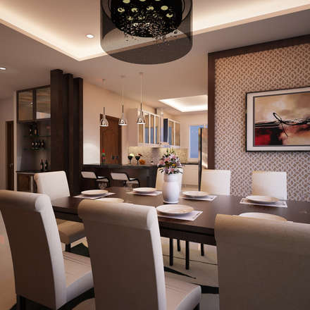 Mr mrs p residence modern dining room by twine interior design studio Mr mrs p residence modern dining room by twine interior design studio