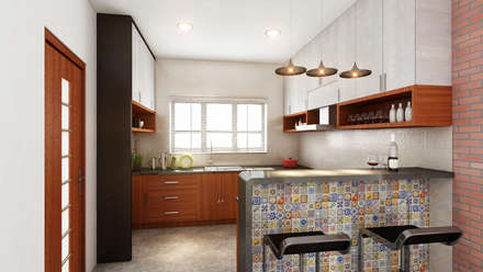 the circular courtyard house tropical kitchen by s squared architects pvt ltd - Kitchen Room Interior Design the circular courtyard house tropical kitchen by s squared architects pvt ltd - Kitchen Room Interior Design