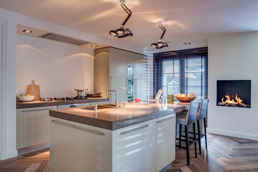Foto's van een moderne keuken: heerlijke keuken met mooi eiland ...