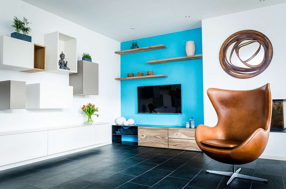 modernes interieur design farben, mit farben akzente setzen: moderne wohnzimmer von global, Design ideen