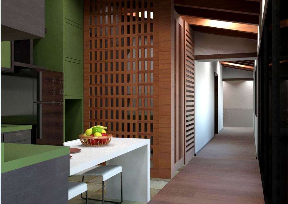 Residencia en el lago: cocinas de estilo moderno por arq. rodrigo