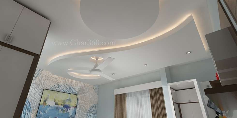 False Ceiling Design By Ghar360 Homify Elegant Pop Ceiling Modern Bedroom By Ghar360