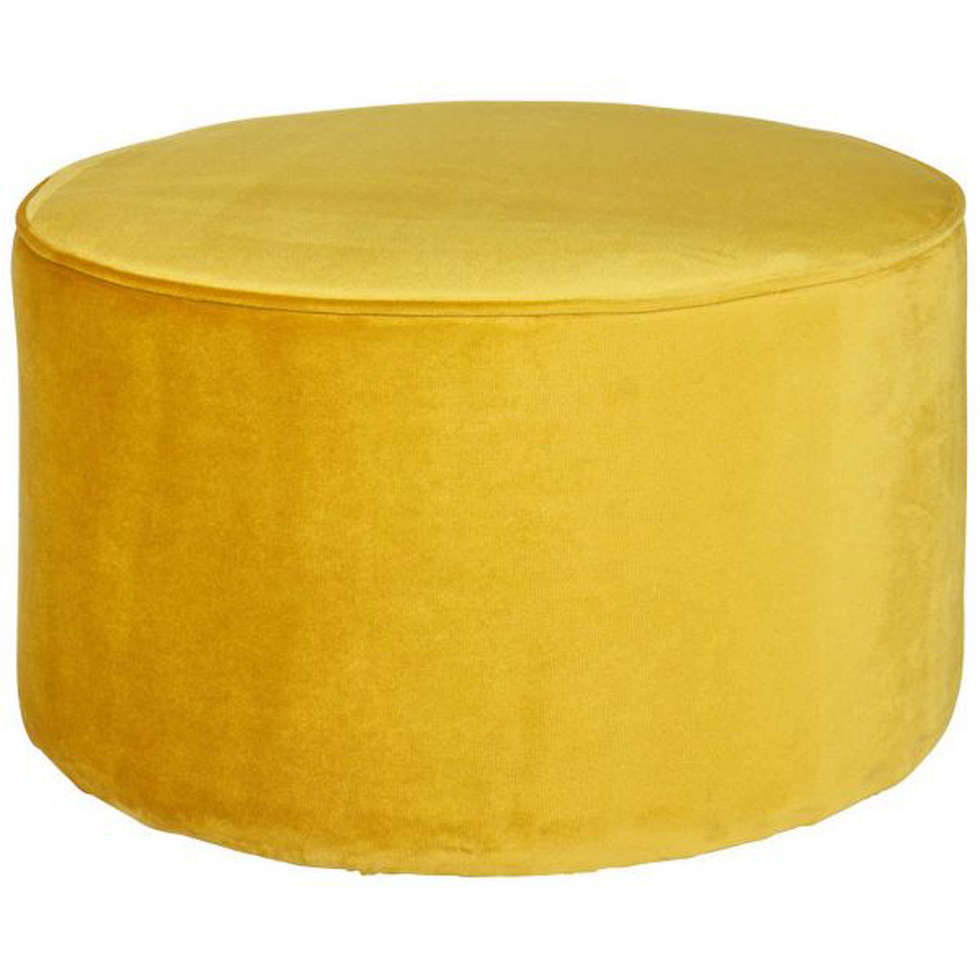 Woood sara pouf sitzhocker – 60cm durchmesser, samtbezug gelb ... Woood sara pouf sitzhocker – 60cm durchmesser, samtbezug gelb ...