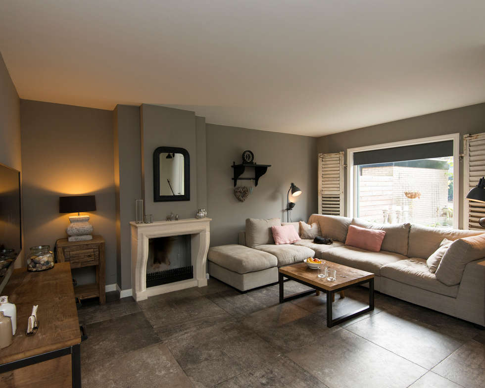 Modern landelijke oud eiken keuken en interieur: moderne woonkamer ... Modern landelijke oud eiken keuken en interieur: moderne woonkamer ...