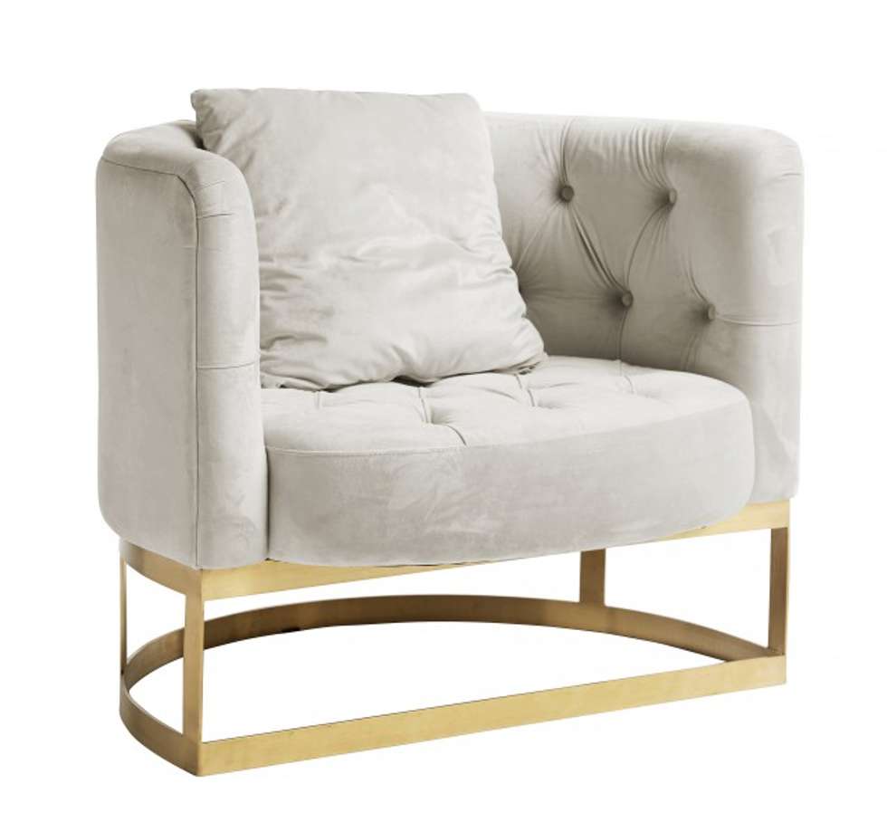 Samt sessel creme weiß, rundsessel: minimalistische wohnzimmer von ... Samt sessel creme weiß, rundsessel: minimalistische wohnzimmer von ...
