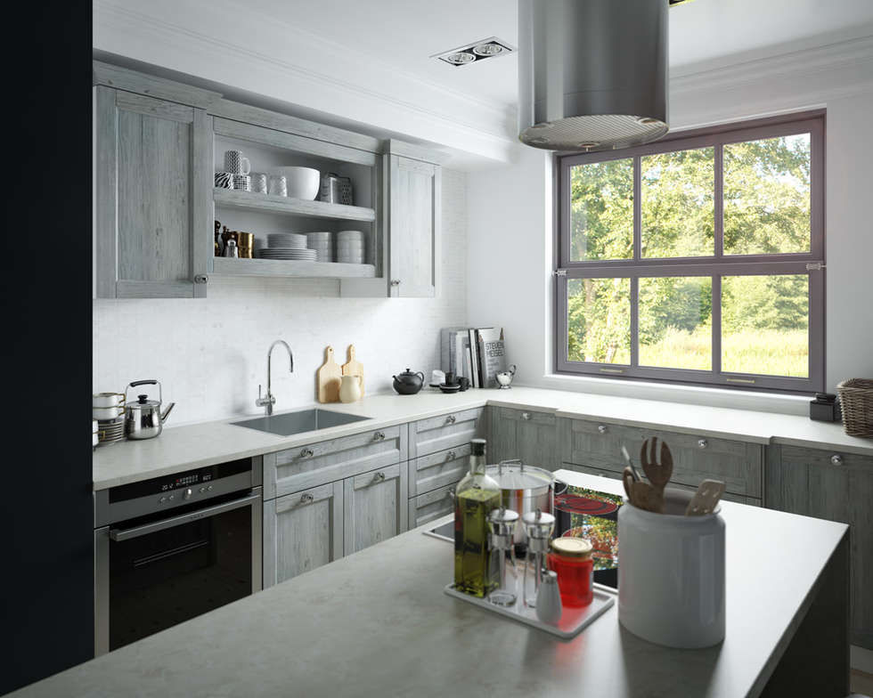 kuche landhausstil grau, wohnideen, interior design, einrichtungsideen & bilder | homify, Design ideen