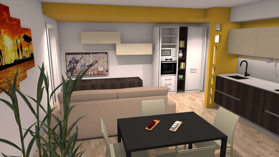 Cucina e zona giorno: cucina in stile in stile moderno di g&s ... Zona giorno design
