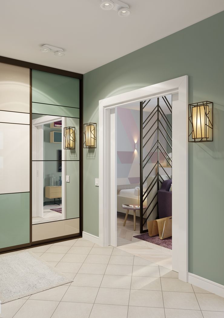 Anna Clark Interiors Modern Corridor, Hallway and Staircase