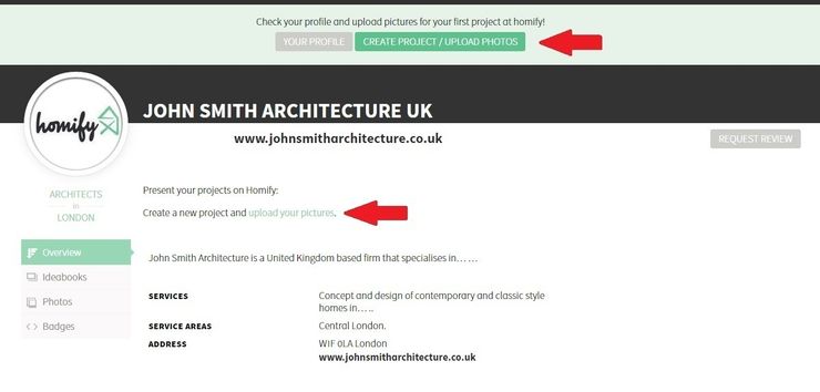 5. How do I create my first project? homify UK