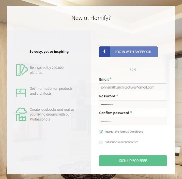 2. How do I sign up as a professional? homify UK