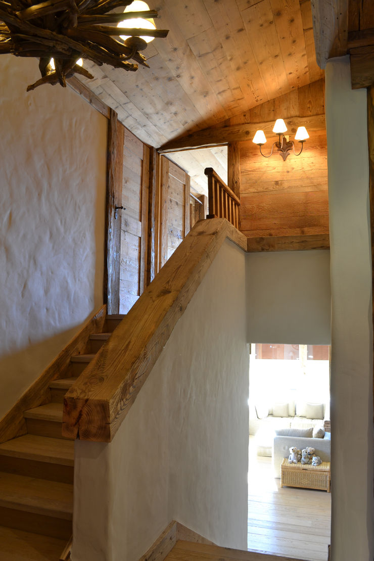 Chalet – Megeve Fr Andrea Rossini Architetto Soggiorno in stile rustico
