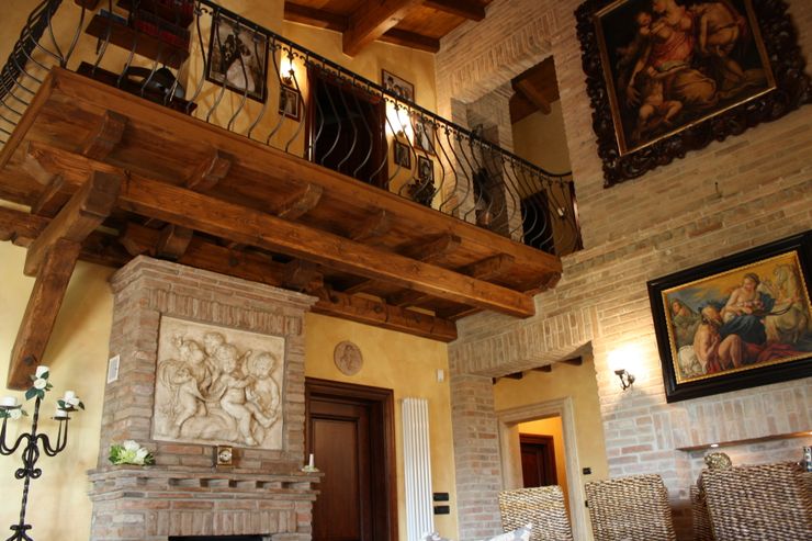 Interior Design Stefano Bergami Phòng khách phong cách mộc mạc