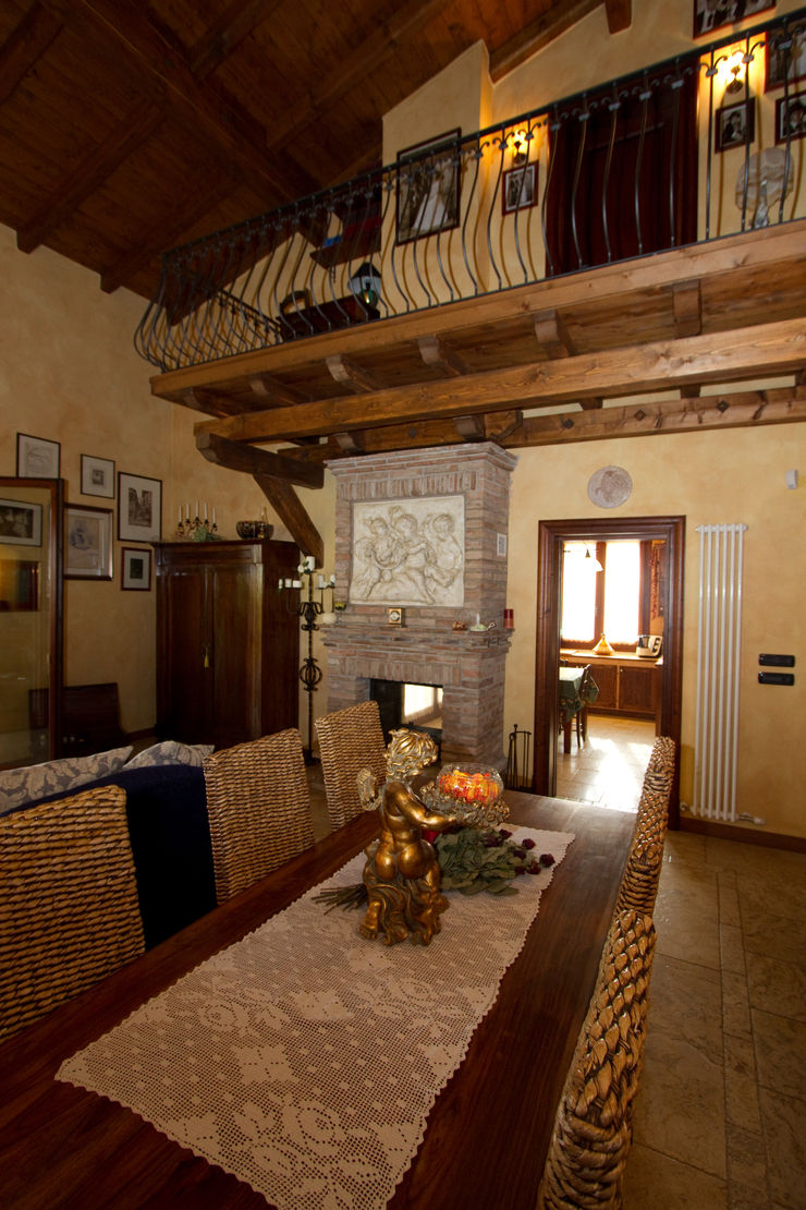 Interior Design Stefano Bergami Phòng khách phong cách mộc mạc