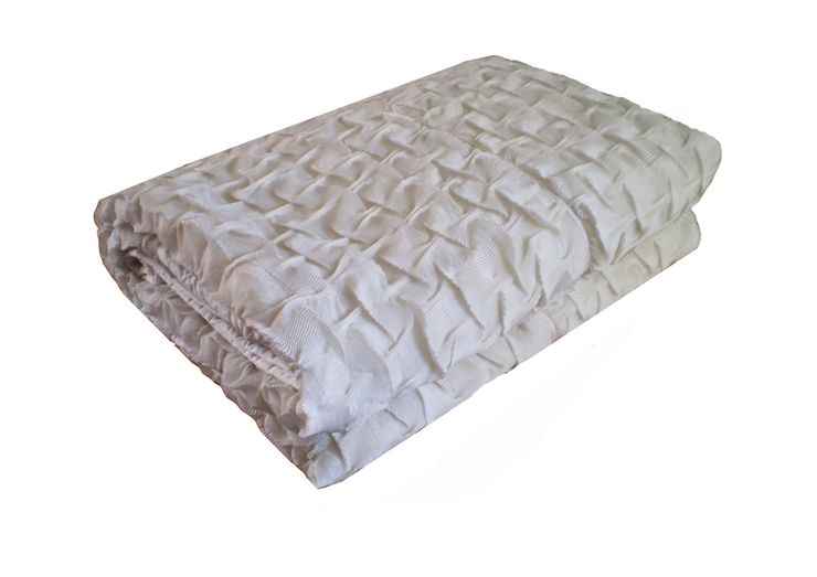 Hand Pleated Shell Throw in White, 260x260cm Nitin Goyal London BedroomTextiles