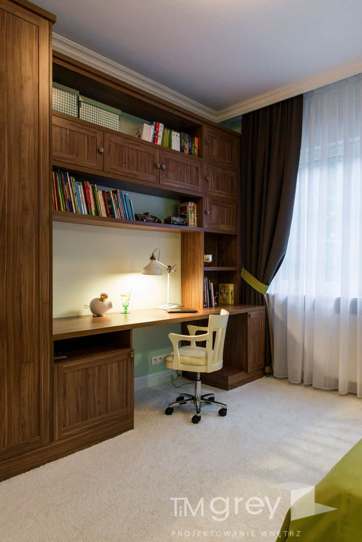 Classic Design - 230m2 TiM Grey Interior Design Klasyczny pokój dziecięcy