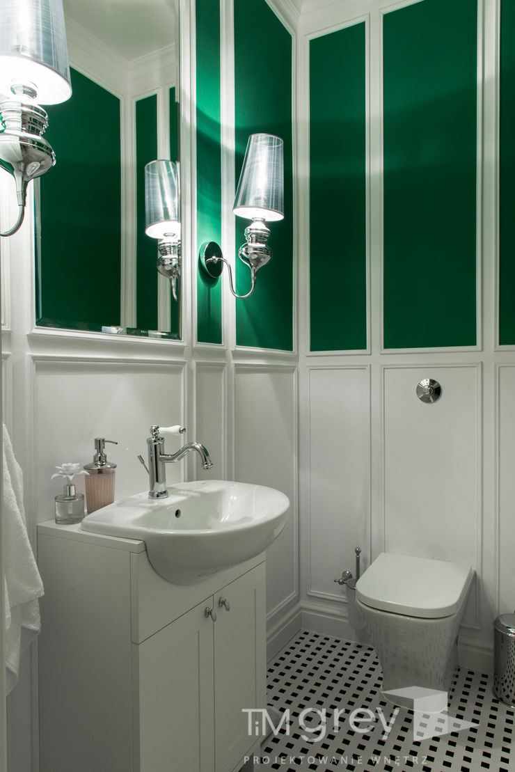 Classic Design – 230m2 TiM Grey Interior Design Klasyczna łazienka
