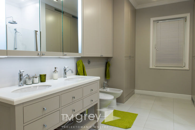 Classic Design – 230m2 TiM Grey Interior Design Klasyczna łazienka