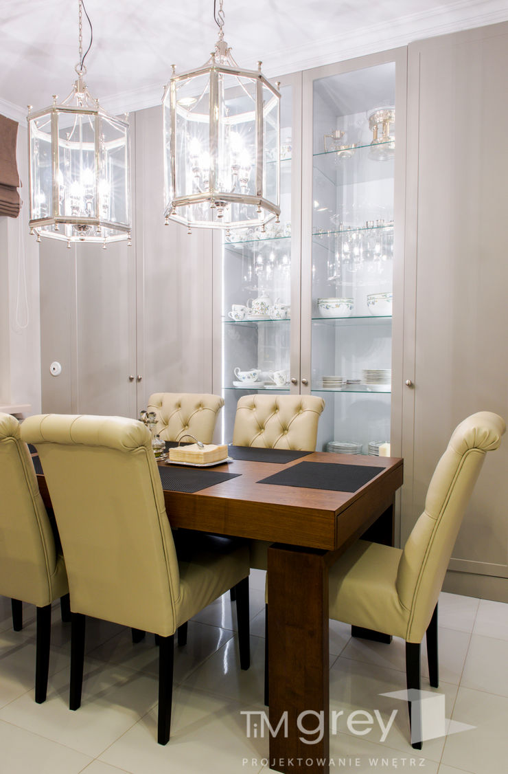 Classic Design – 230m2 TiM Grey Interior Design Klasyczna jadalnia