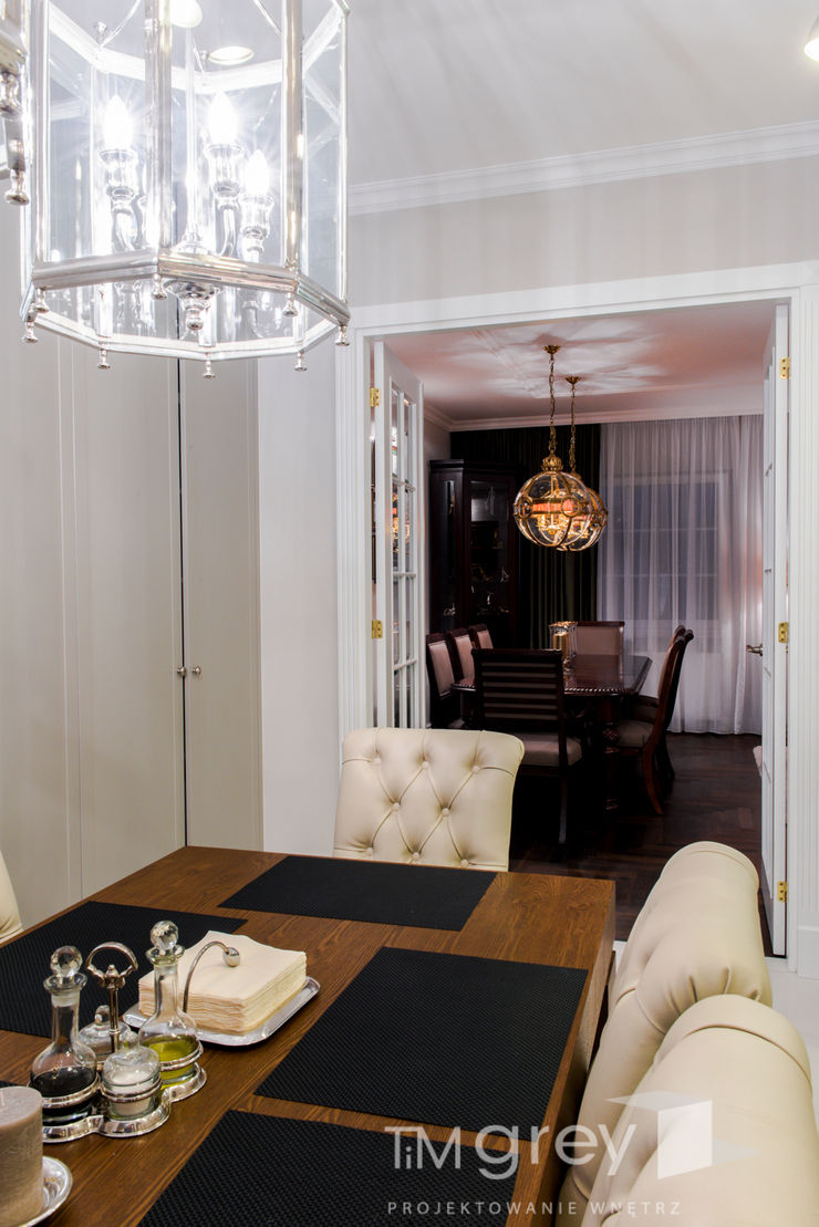 Classic Design – 230m2 TiM Grey Interior Design Klasyczna jadalnia