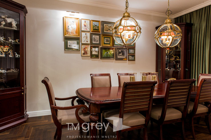 Classic Design – 230m2 TiM Grey Interior Design Klasyczny salon