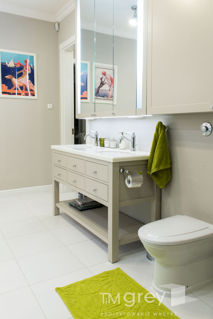 Classic Design – 230m2 TiM Grey Interior Design Klasyczna łazienka