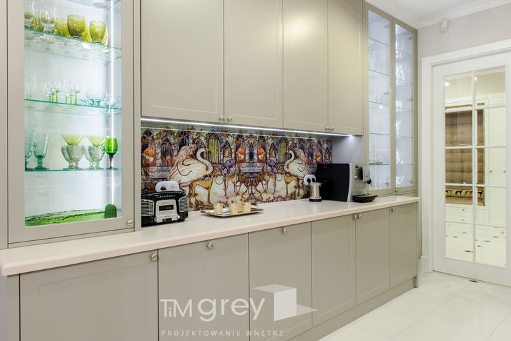 Classic Design – 230m2 TiM Grey Interior Design Klasyczna kuchnia