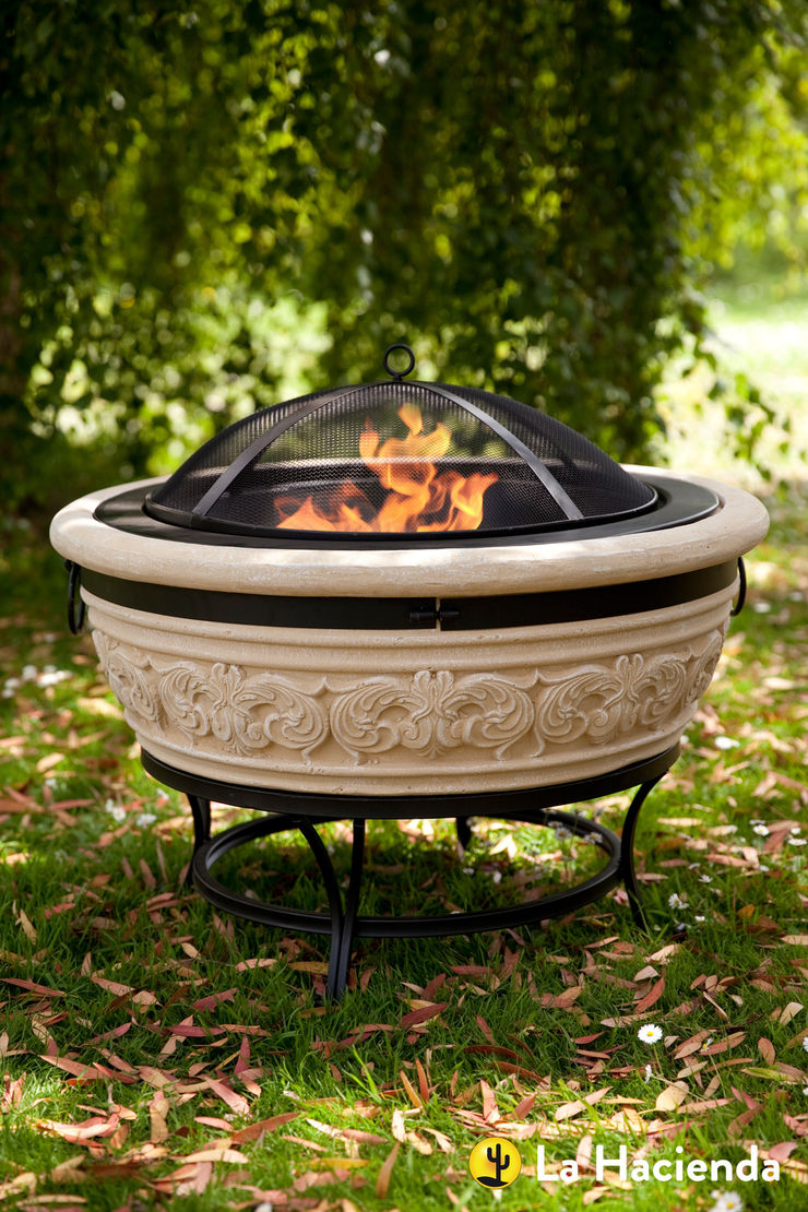 Carved Scroll large La Hacienda Garden Fire pits & barbecues